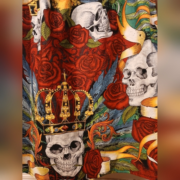 Folter Skull and Roses Carpe Noctem Dress 1X - Picture 2 of 9